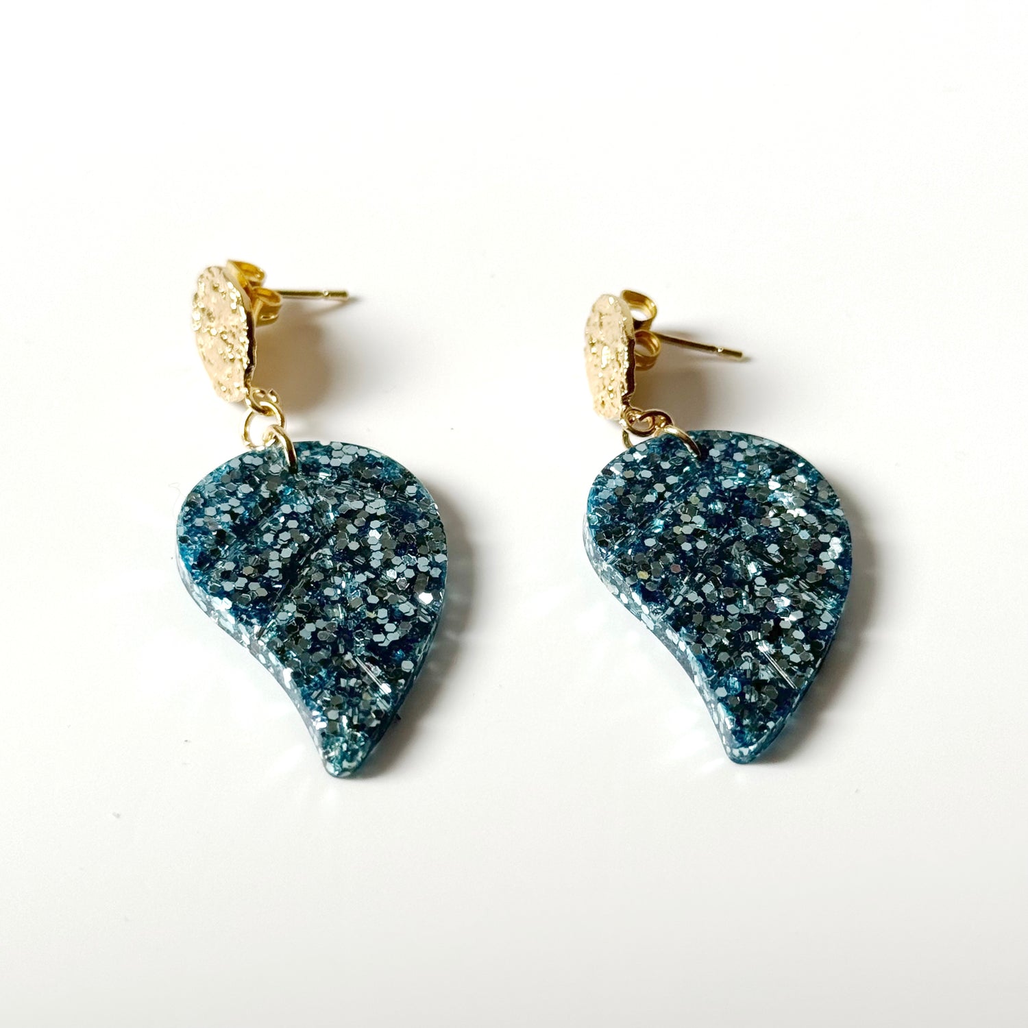 leaf resin earrings