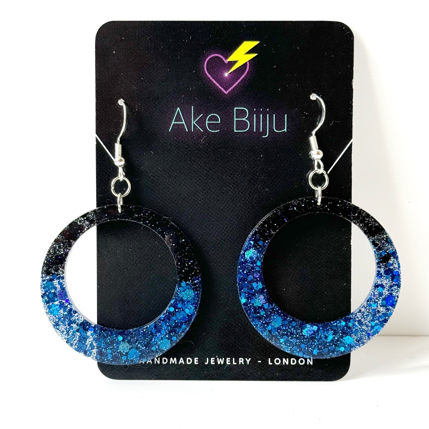 Modern Resin Earrings | Hoop Resin Earrings