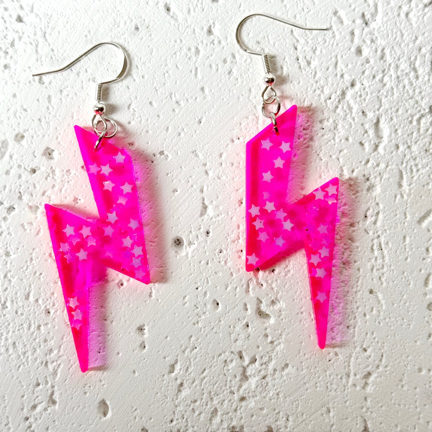 lightening bolt resin earrings 