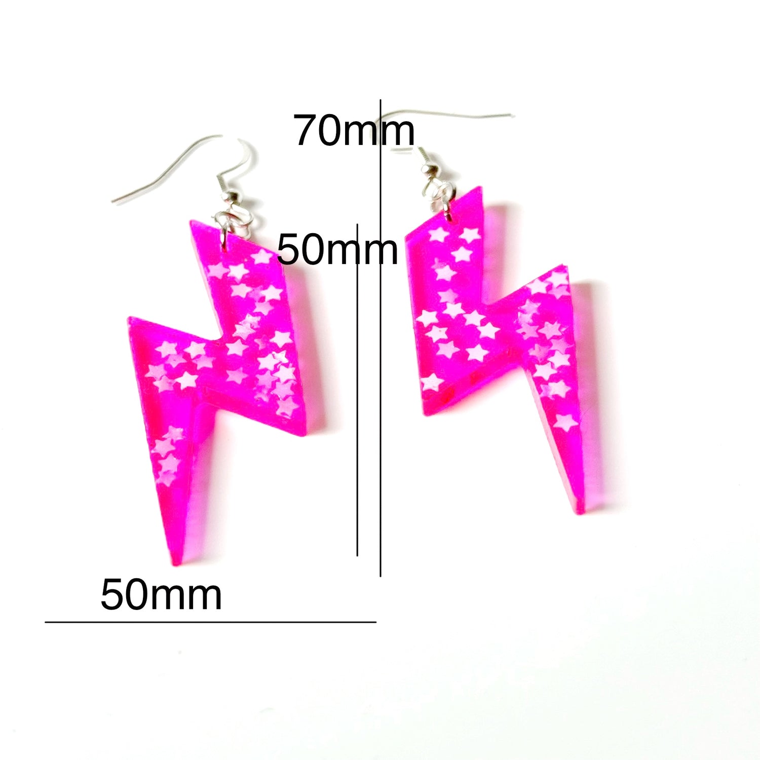 lightening bolt resin earrings 