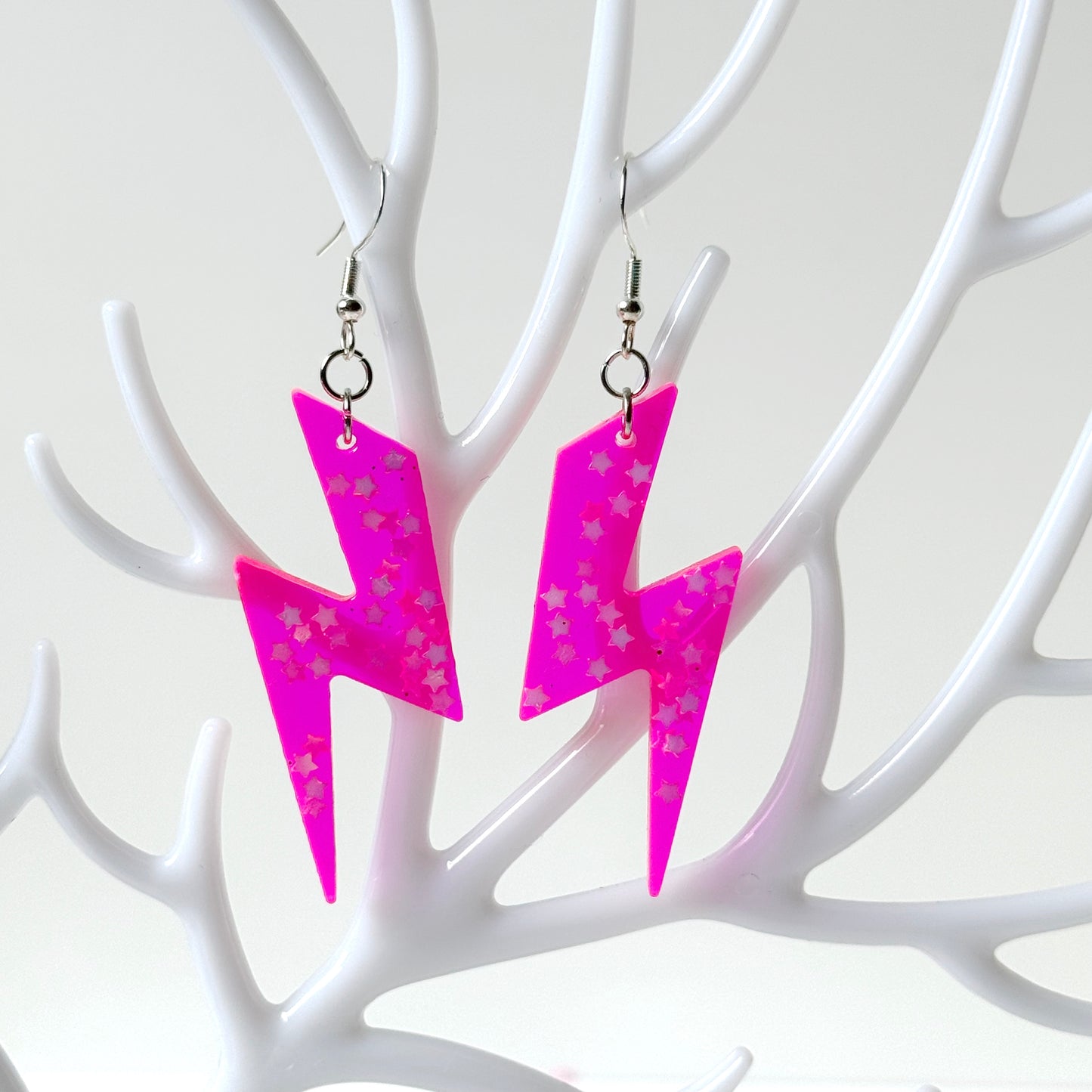 lightening bolt resin earrings 