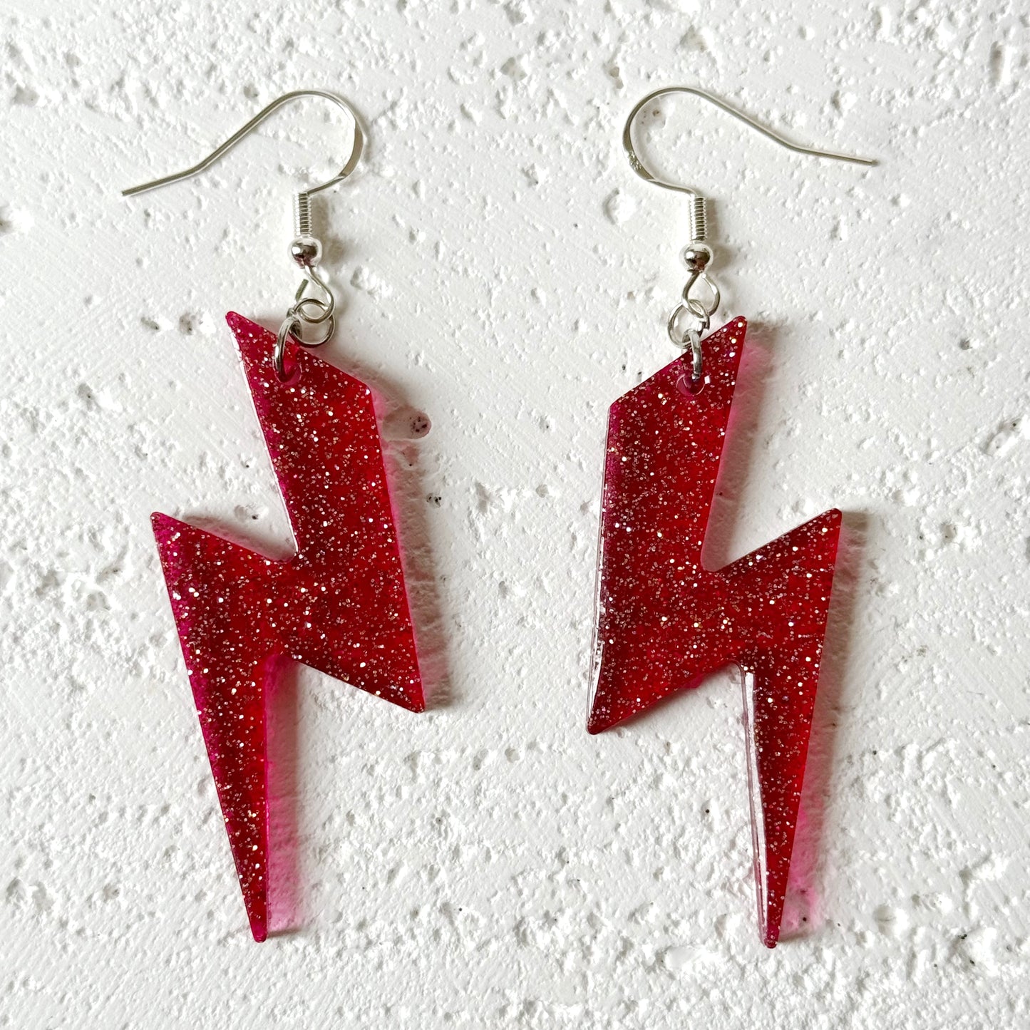 lightening bolt resin earrings 