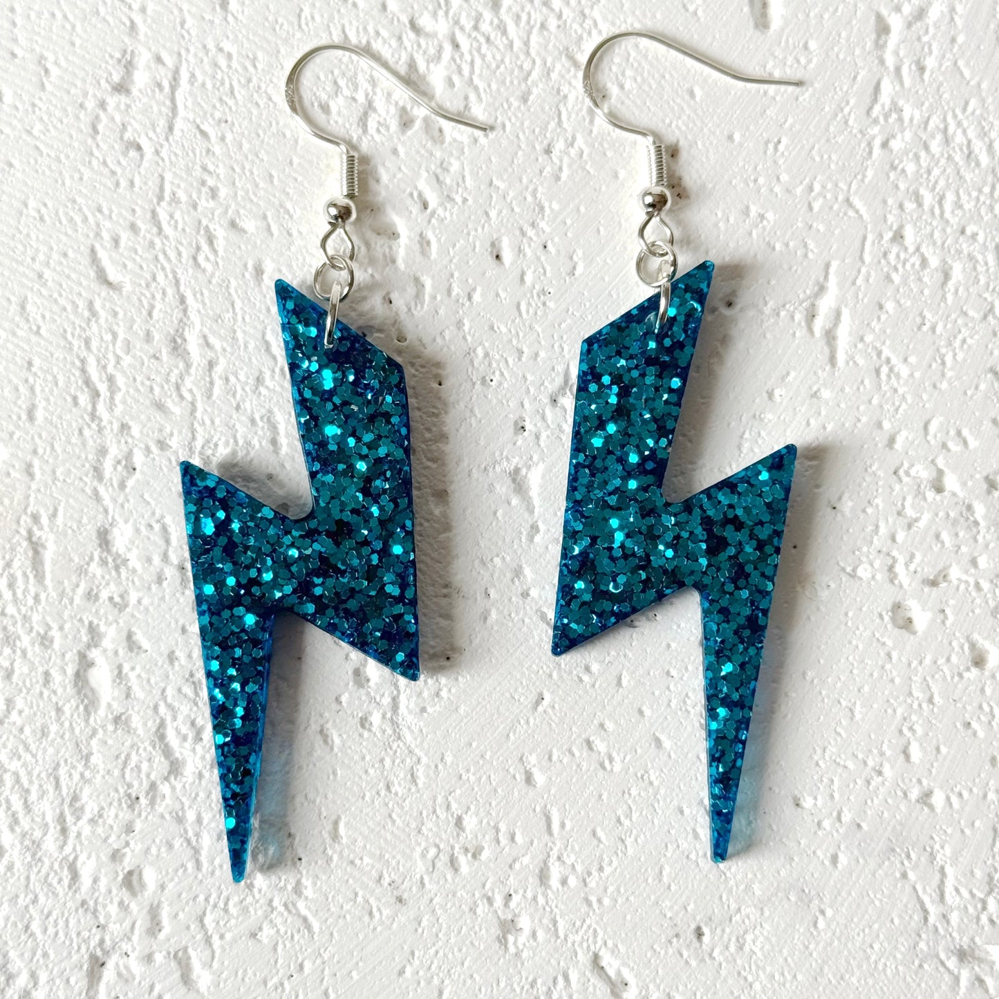 Lightening Bolt Resin Earrings |  Resin Pierced Earrings