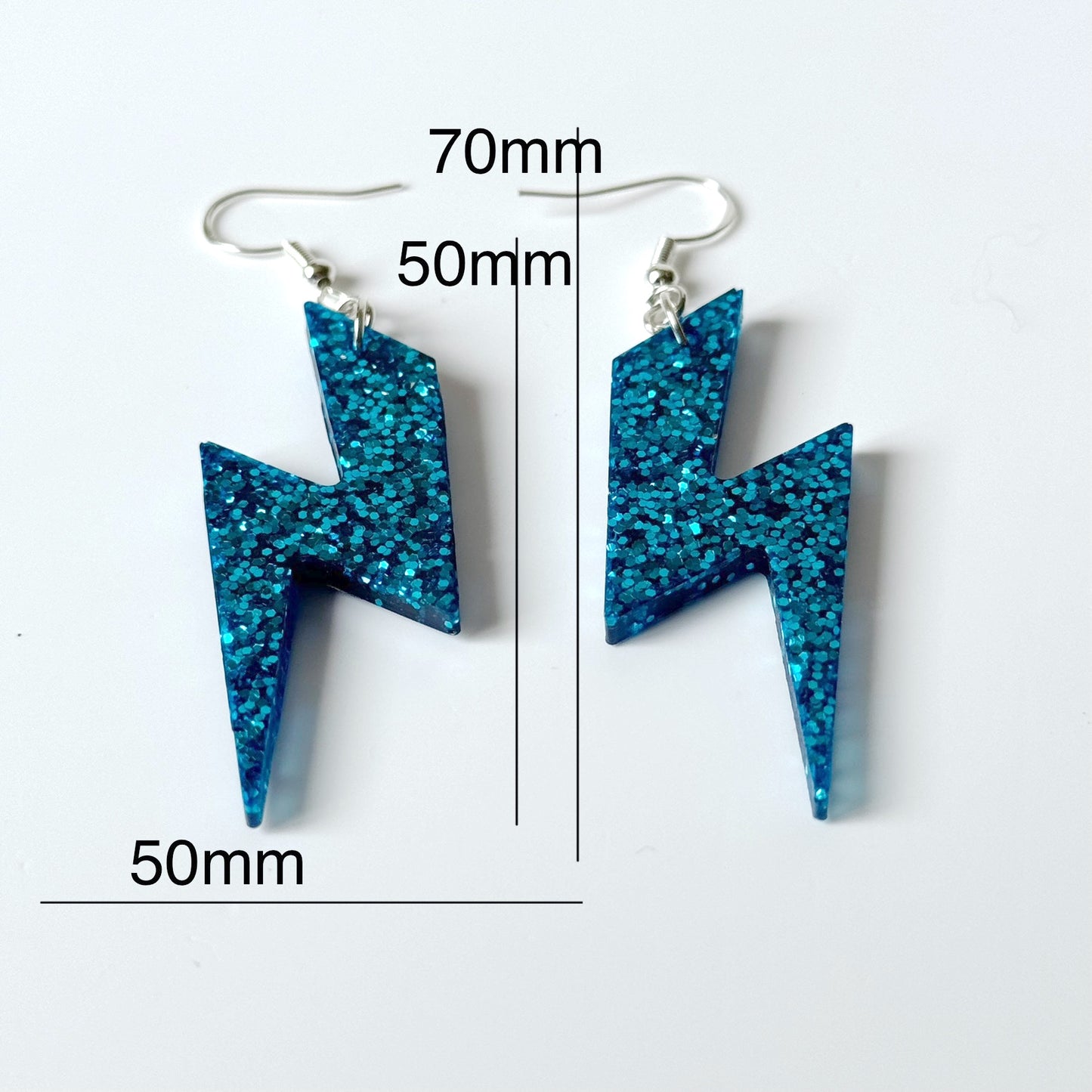 lightening bolt resin earrings 