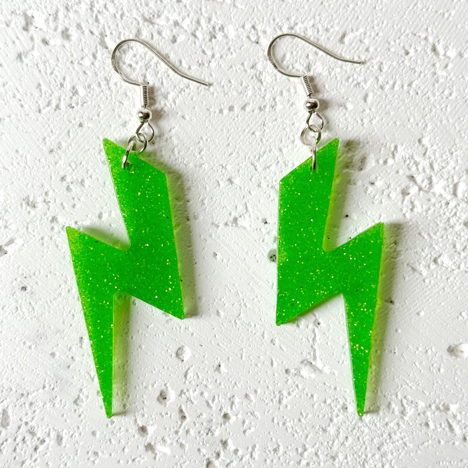 lightening bolt resin earrings 