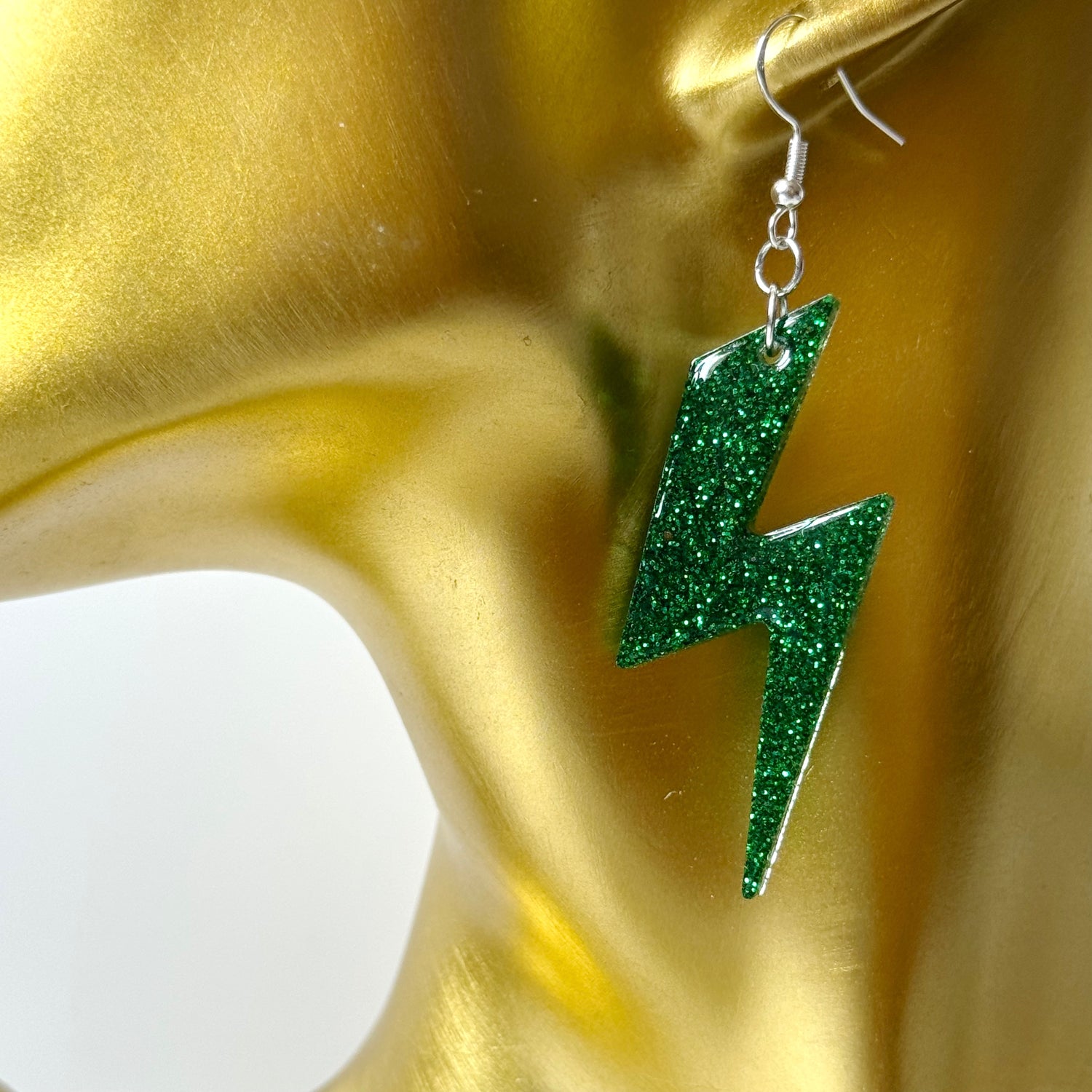 lightening bolt resin earrings 