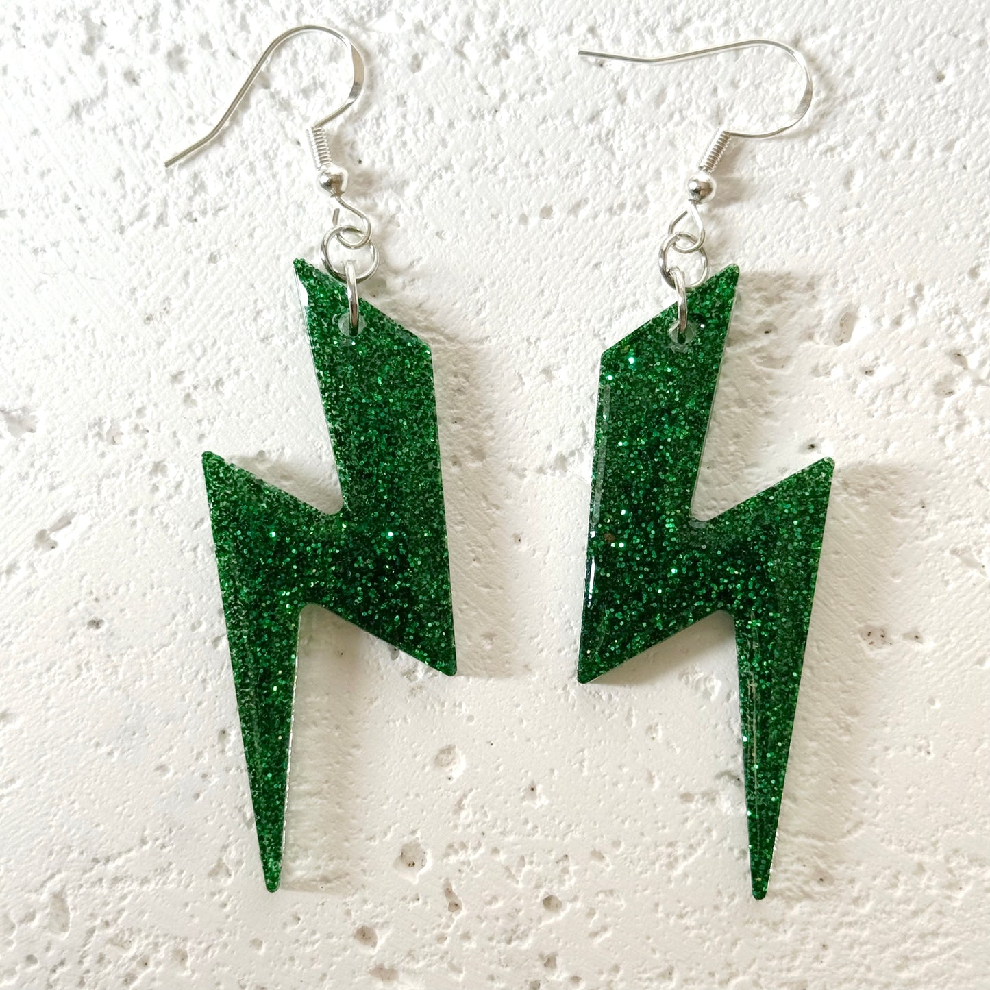 lightening bolt resin earrings 