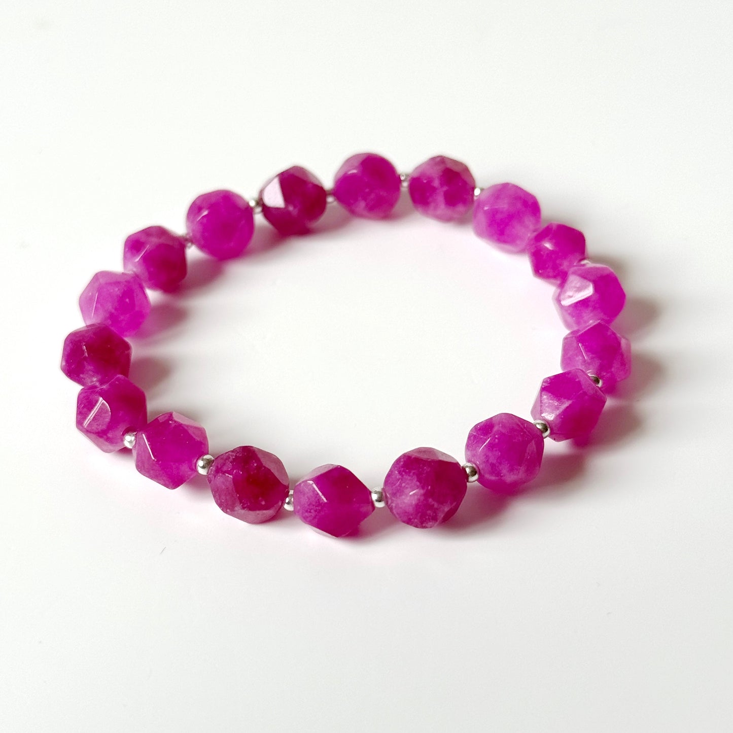 pink natural stone bracelet