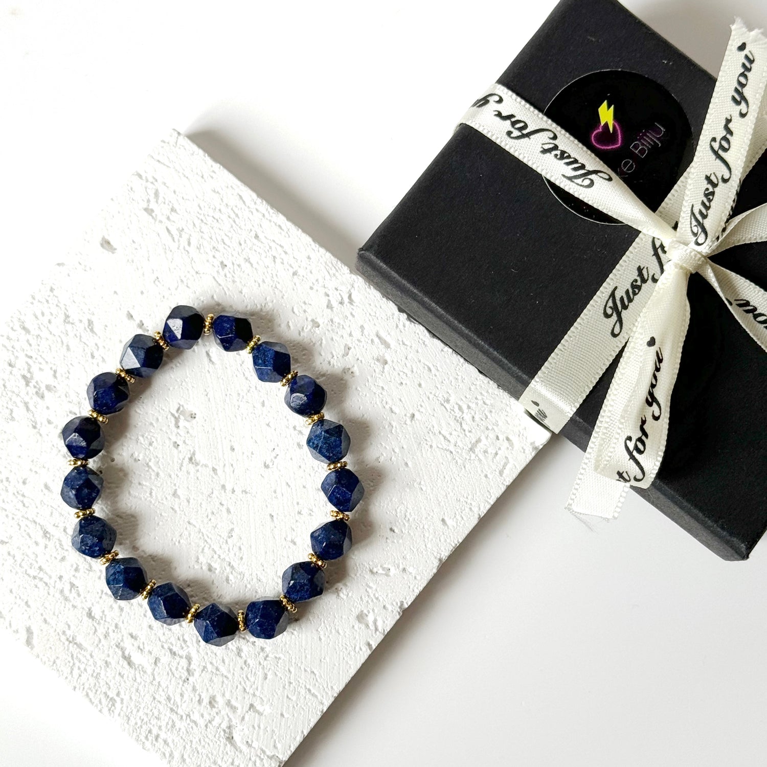 blue natural stone bracelet