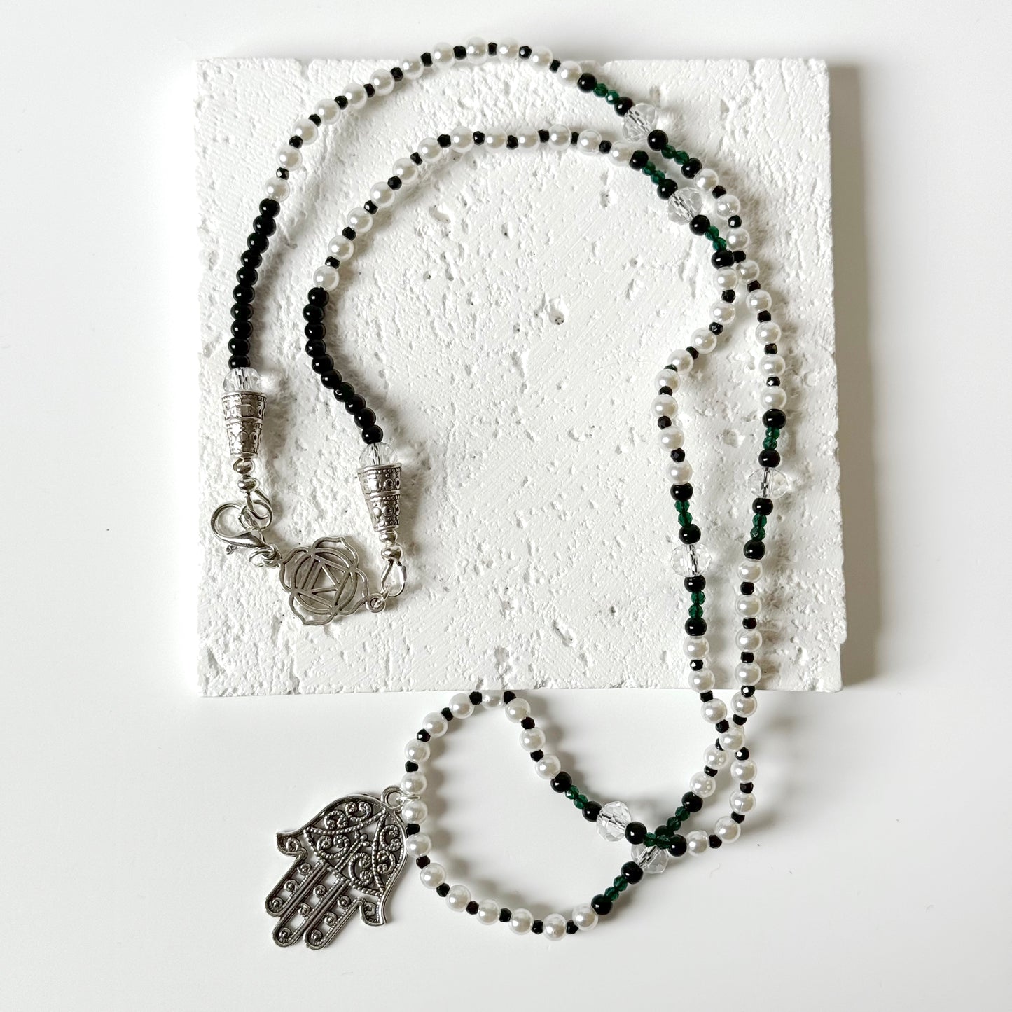 hamsa hand bead necklace