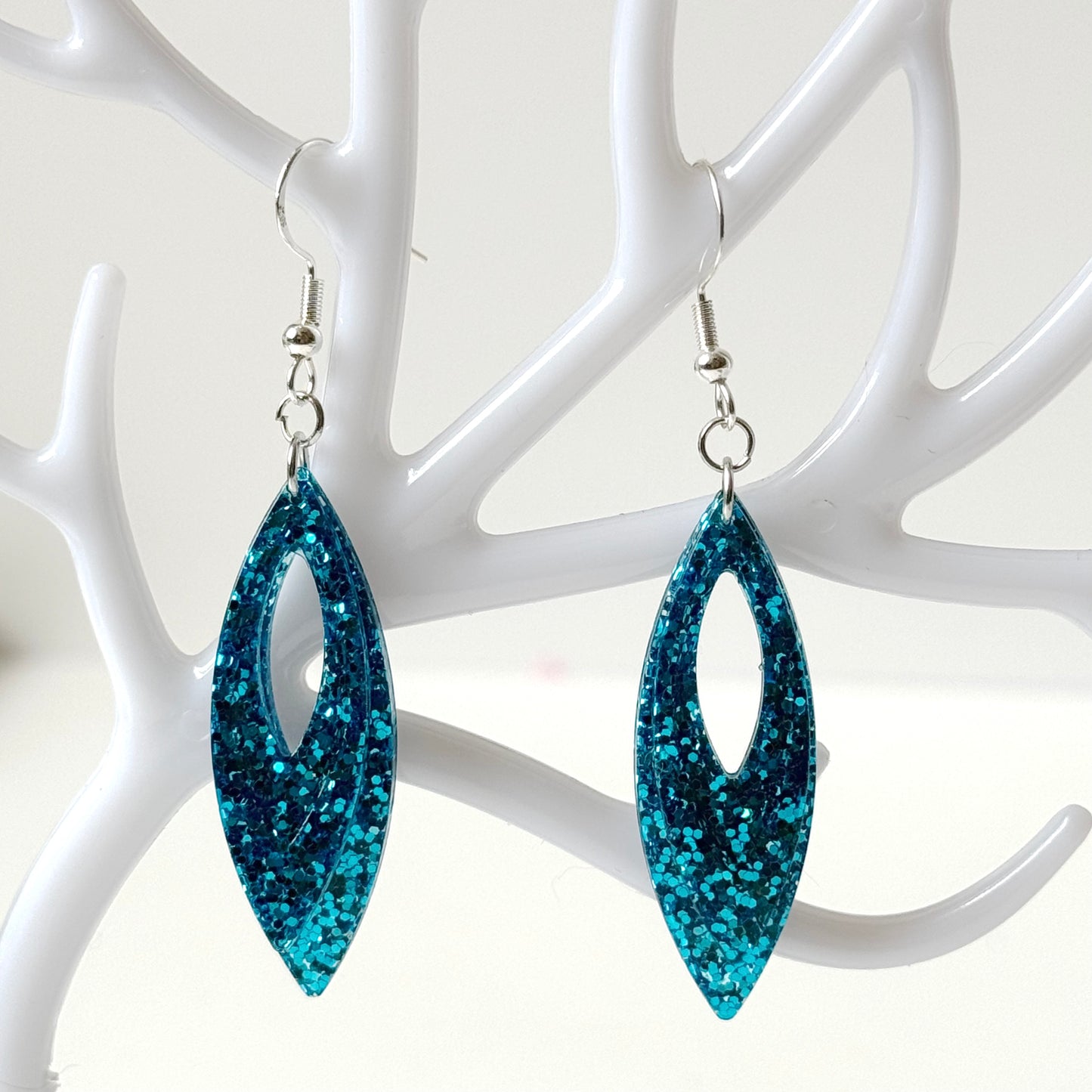 teardrop resin earrings