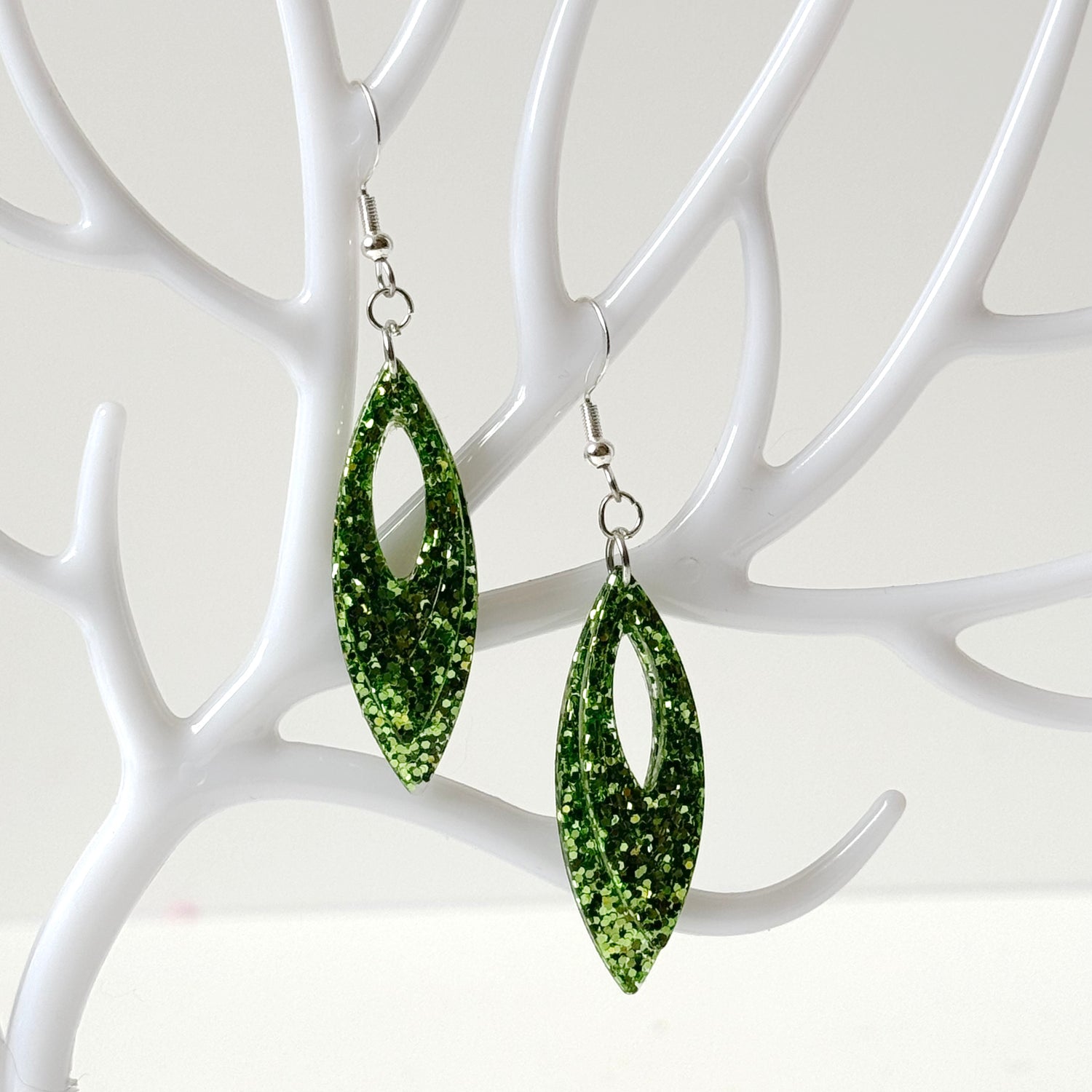 teardrop resin earrings