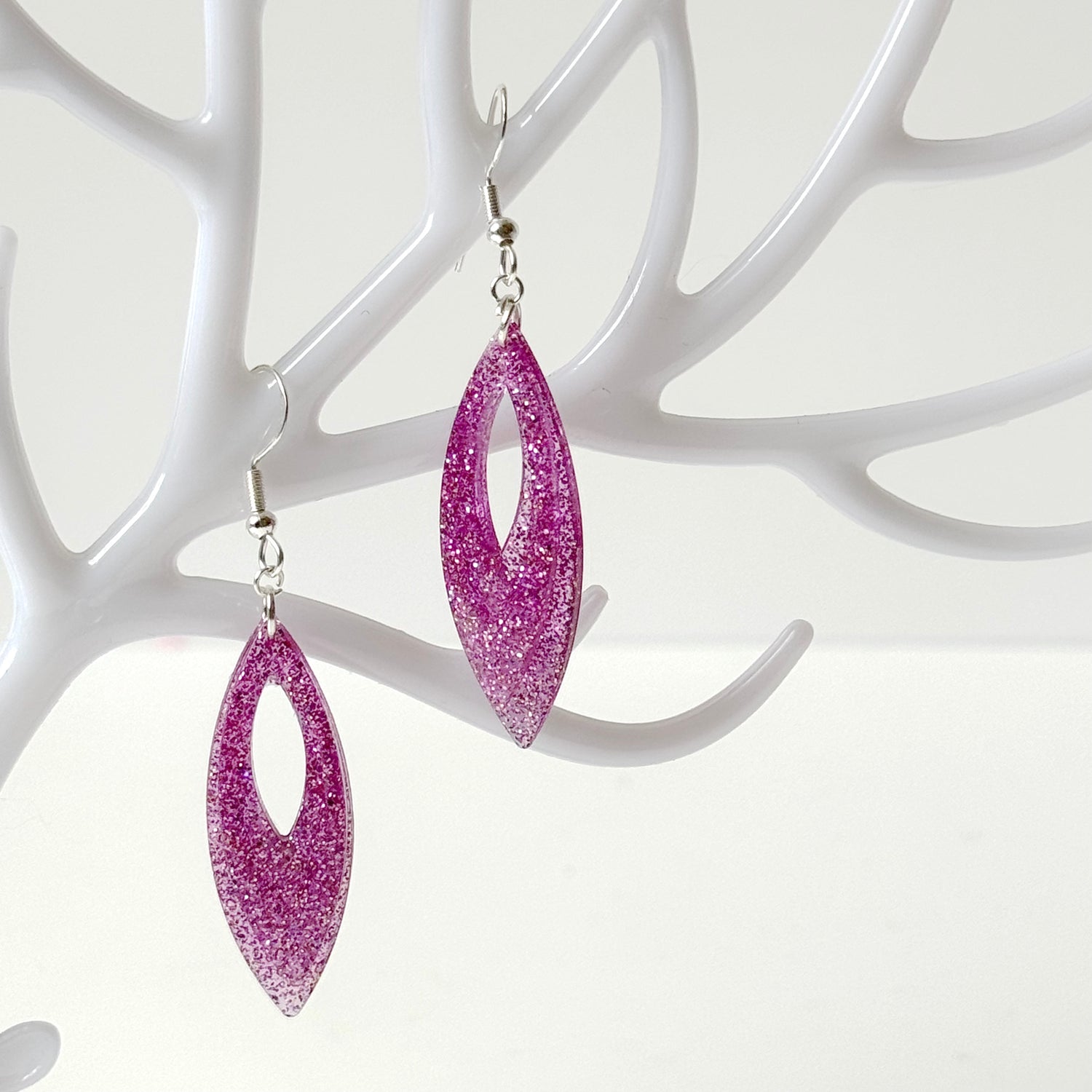 teardrop resin earrings