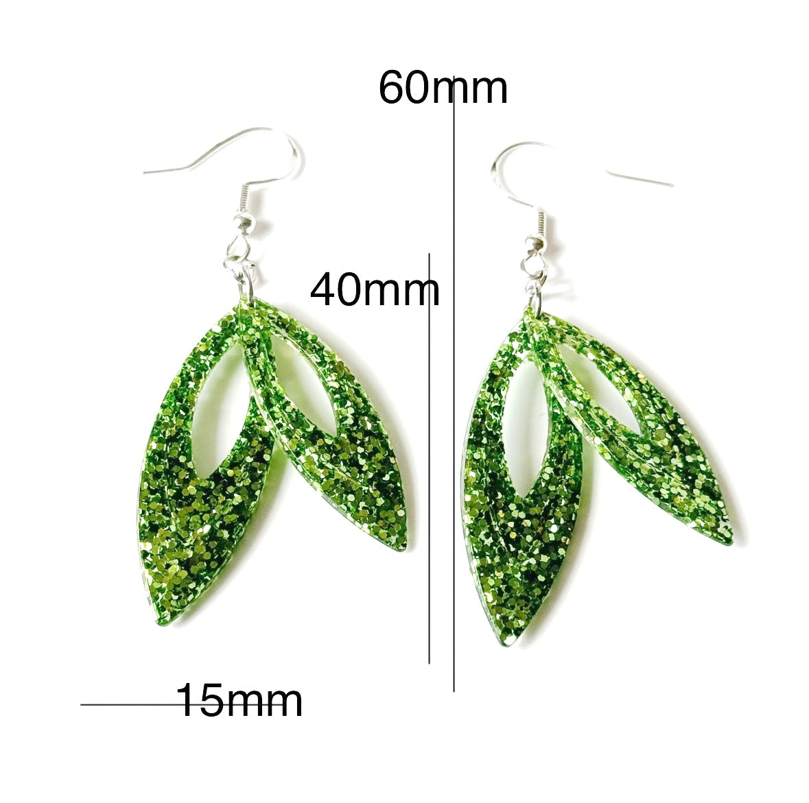 teardrop resin earrings