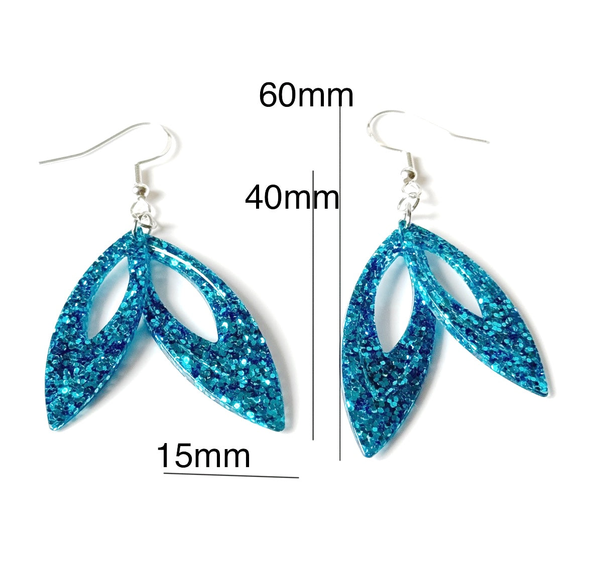 teardrop resin earrings