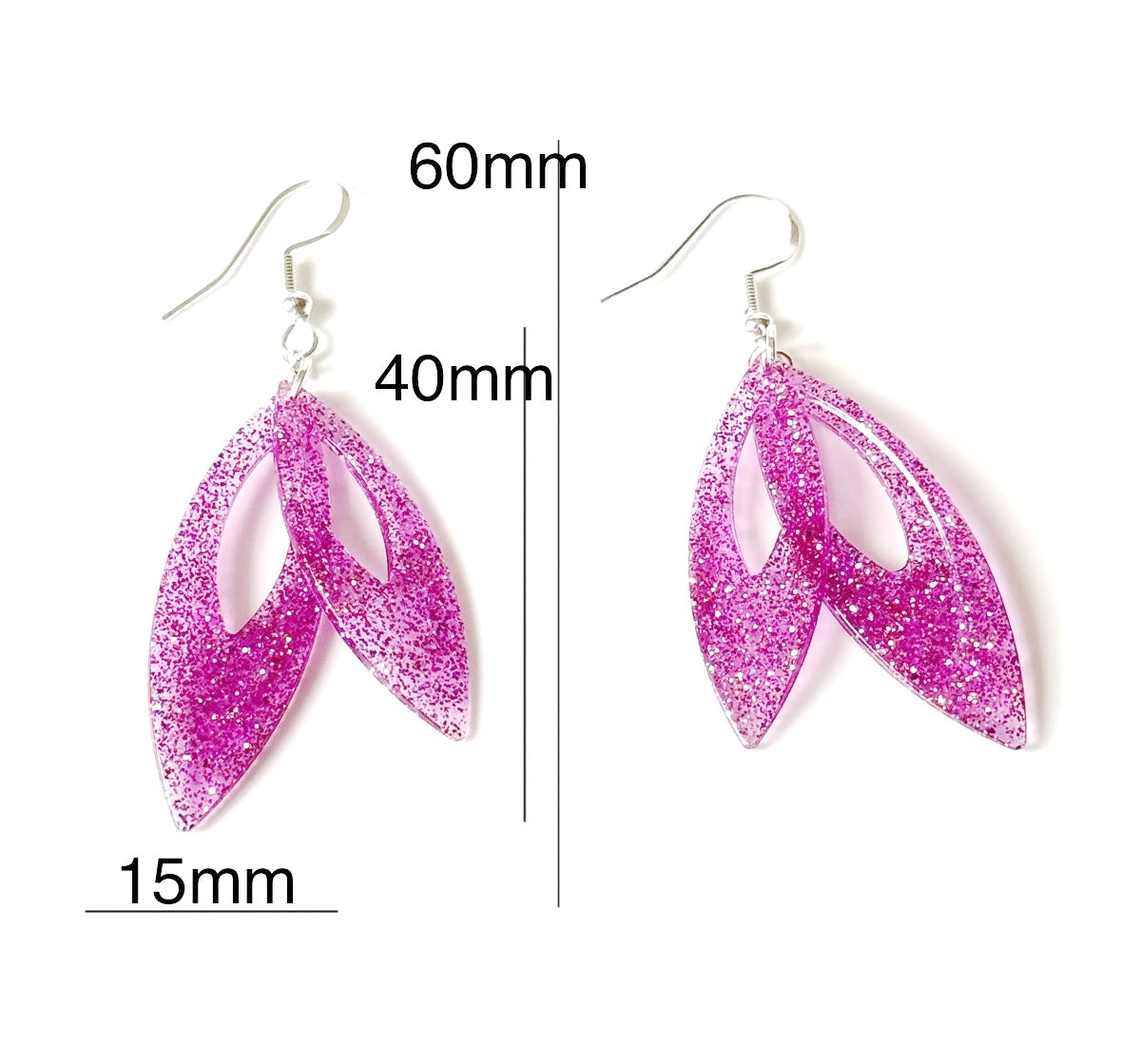 teardrop resin earrings