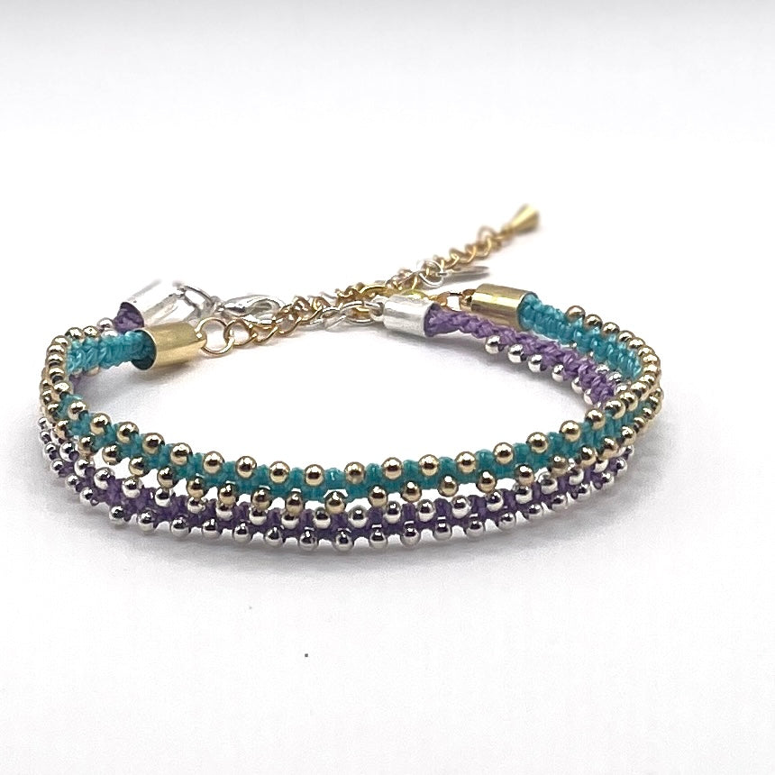 macrame bead bracelet