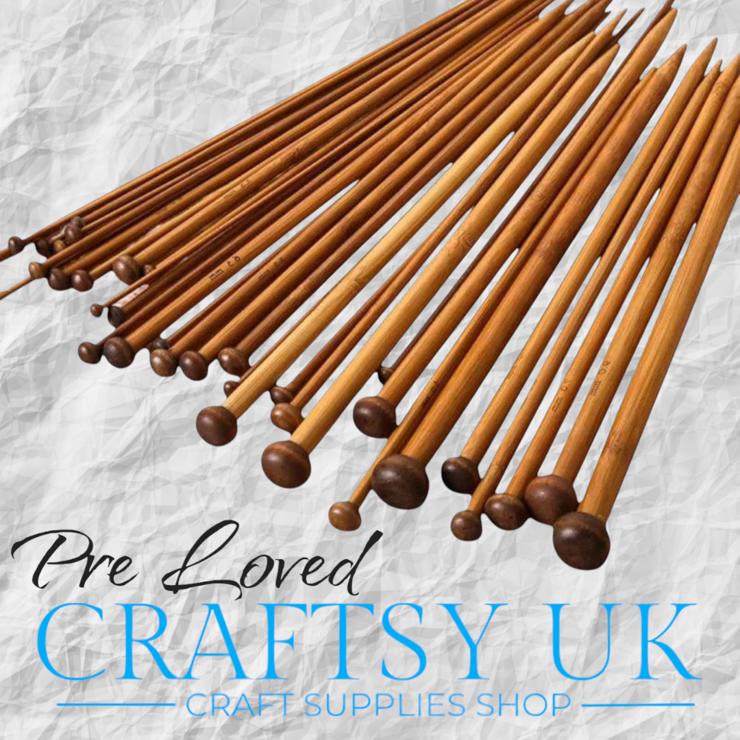 preloved wooden knitting needles