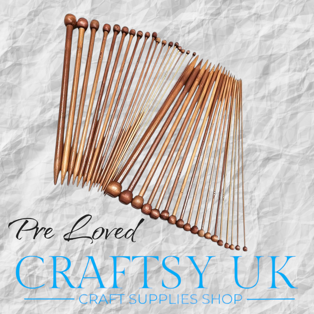 preloved wooden knitting needles