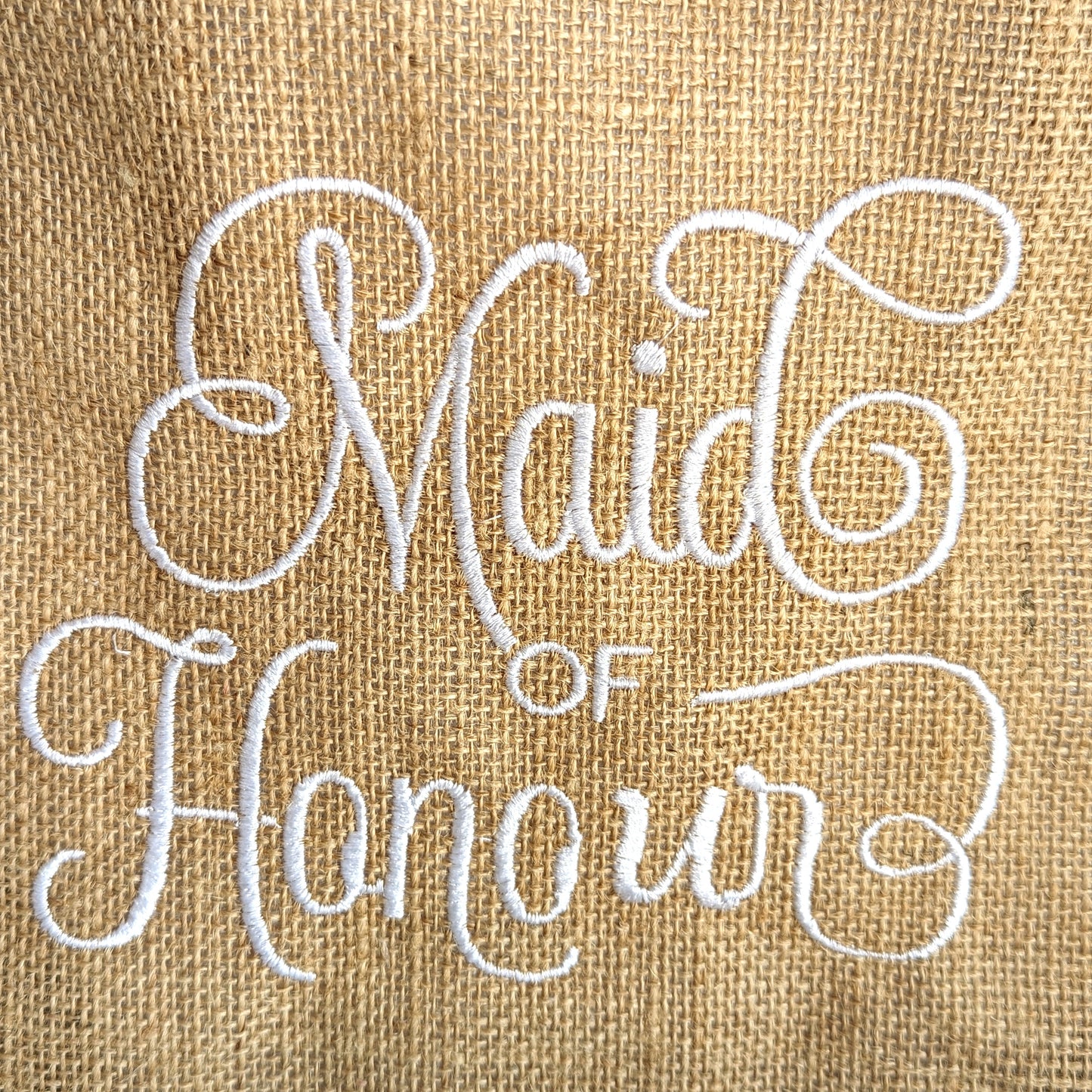 personalised jute wedding bag 