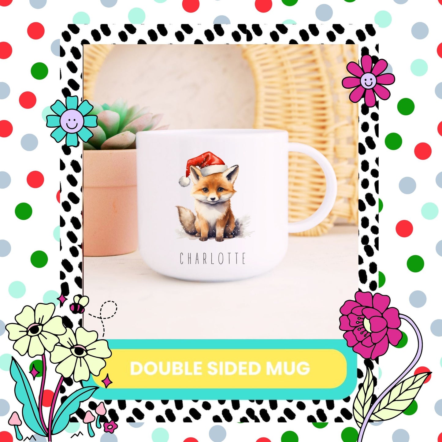 Non Breakable Fox Christmas Mug