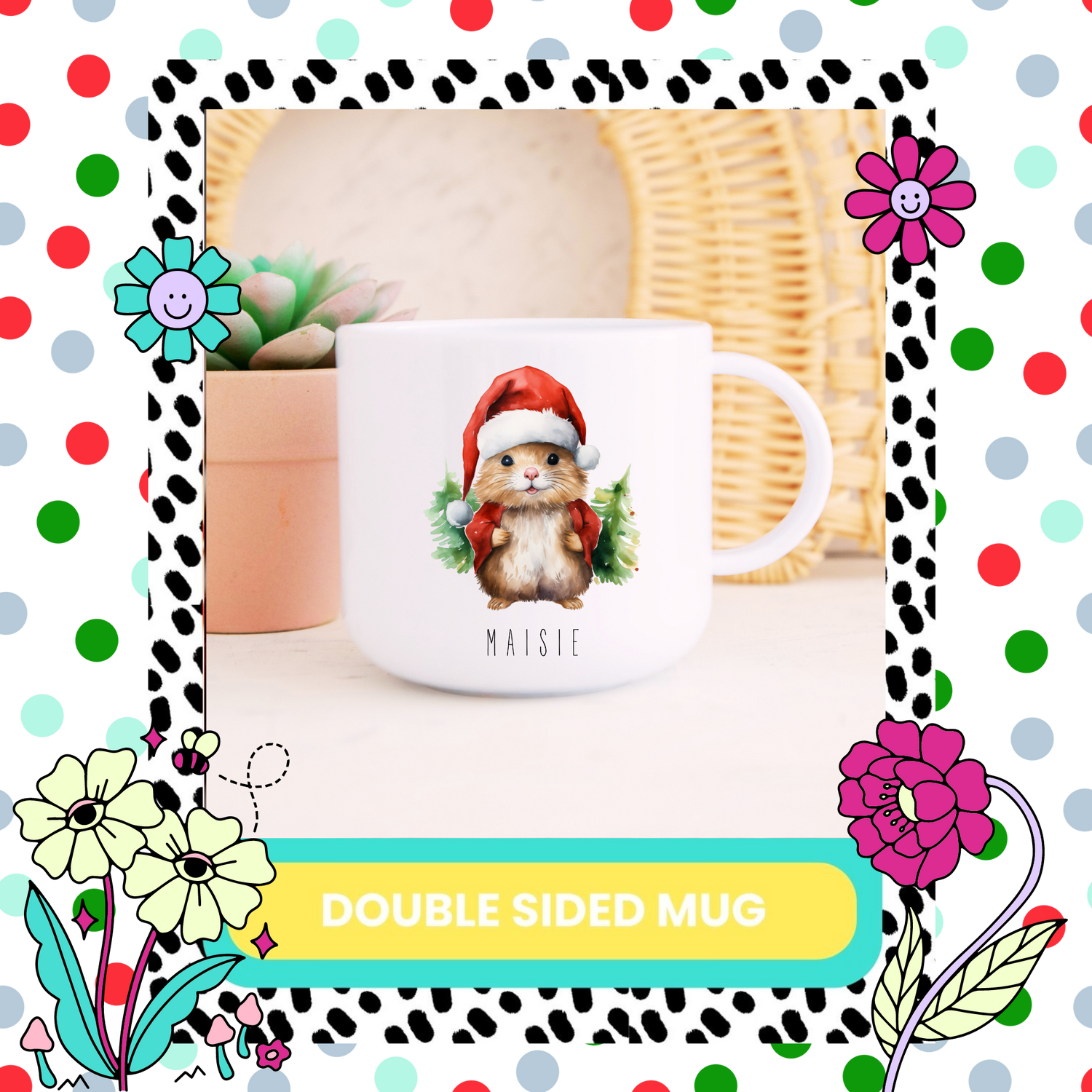 Non Breakable Gerbil Christmas Mug