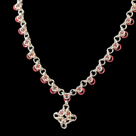 olivia weave chainmaille necklace