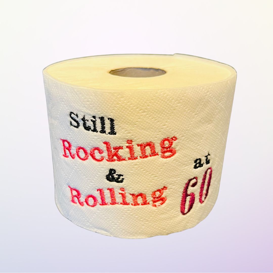 quirky embroidered toilet rolls