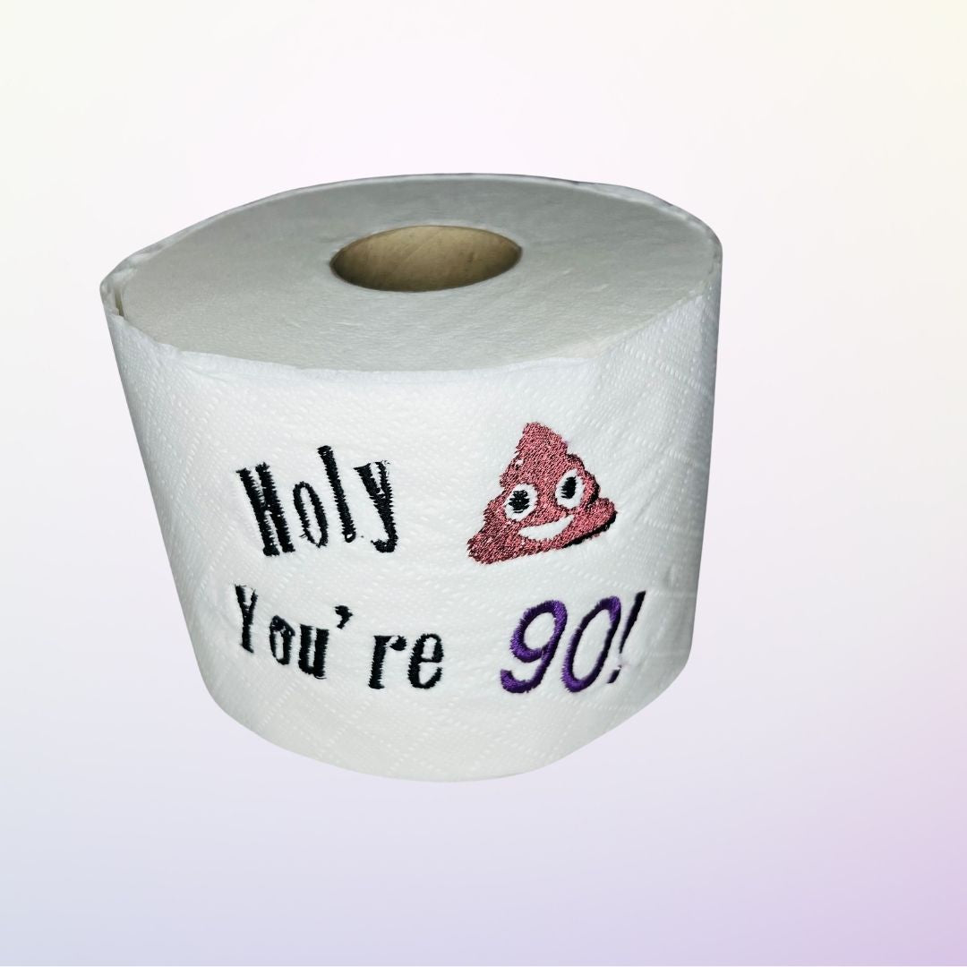 quirky embroidered toilet rolls