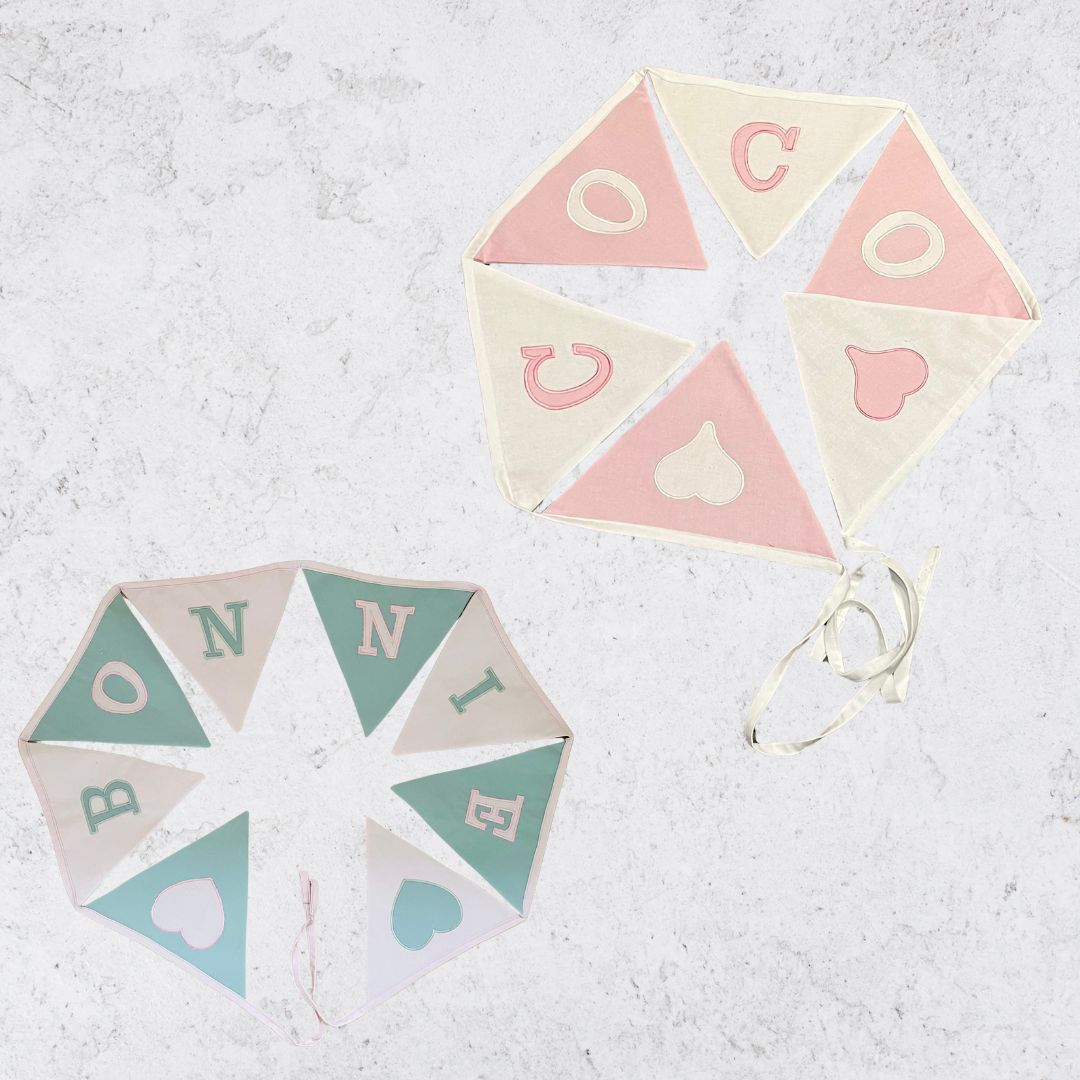 personalised appliqué bunting