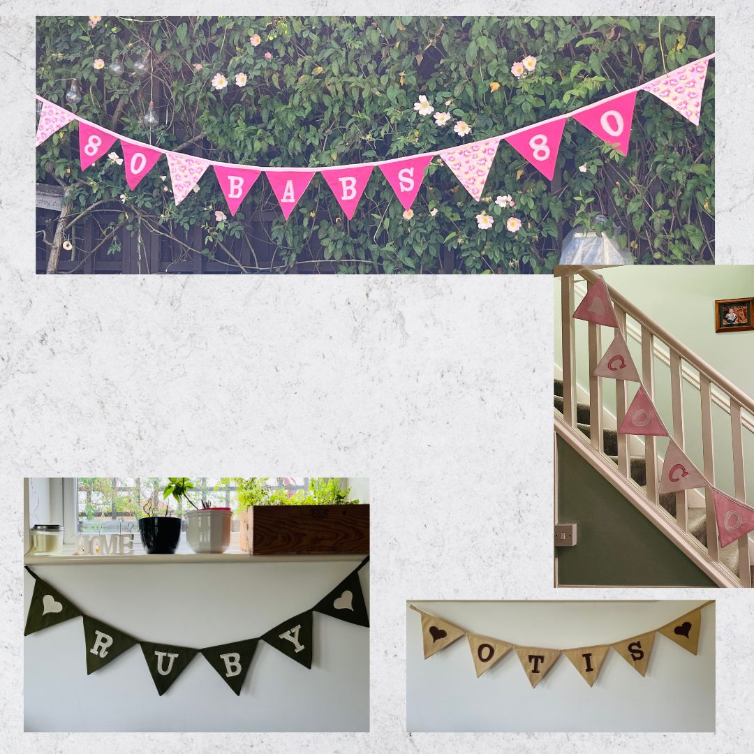 personalised appliqué bunting