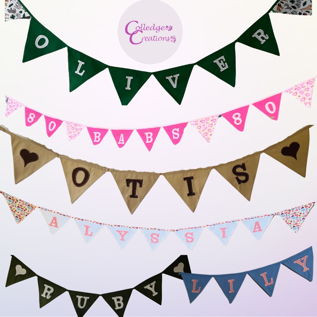 personalised appliqué bunting