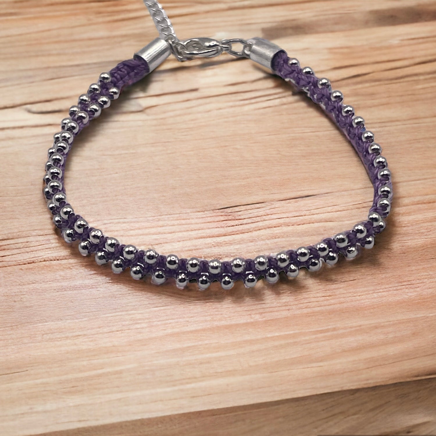 macrame bead bracelet