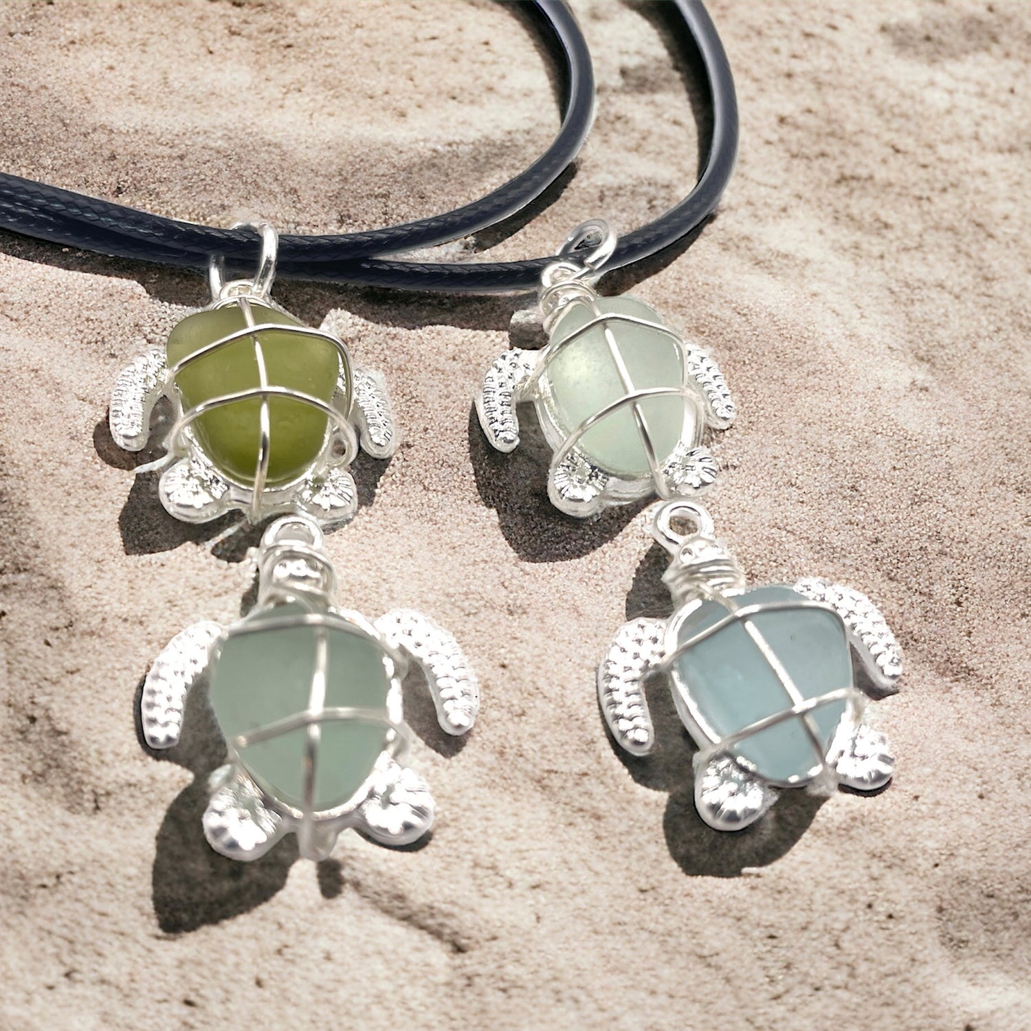 cornish sea glass turtles 