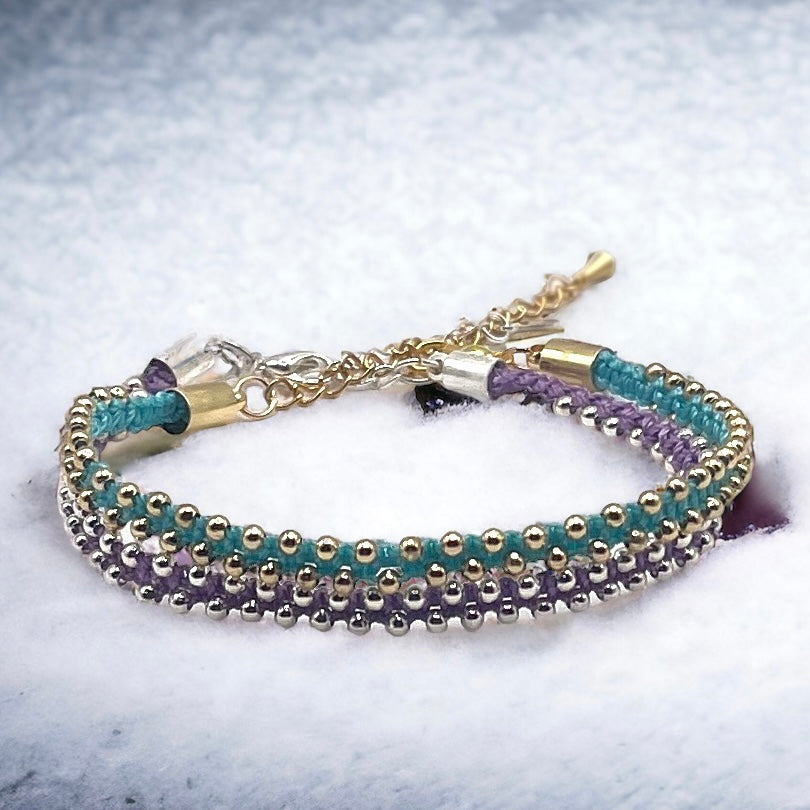 macrame bead bracelet