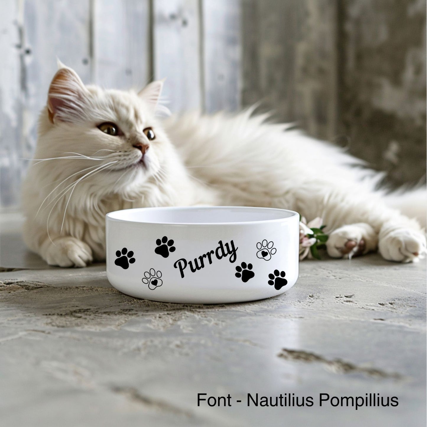 Personalised Cat - Food Bowl | ceramic Pet Water Bowl