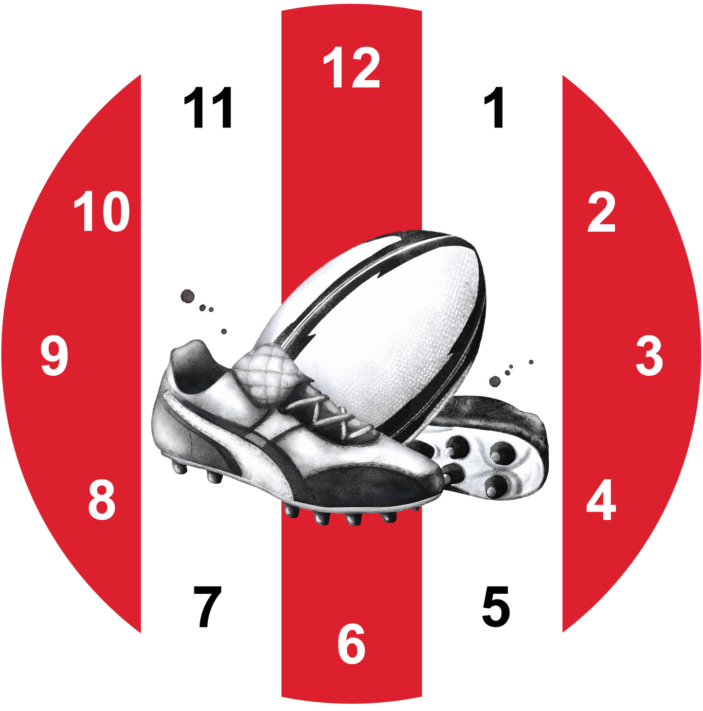 Rugby Clock | Sports Clock (20cm)