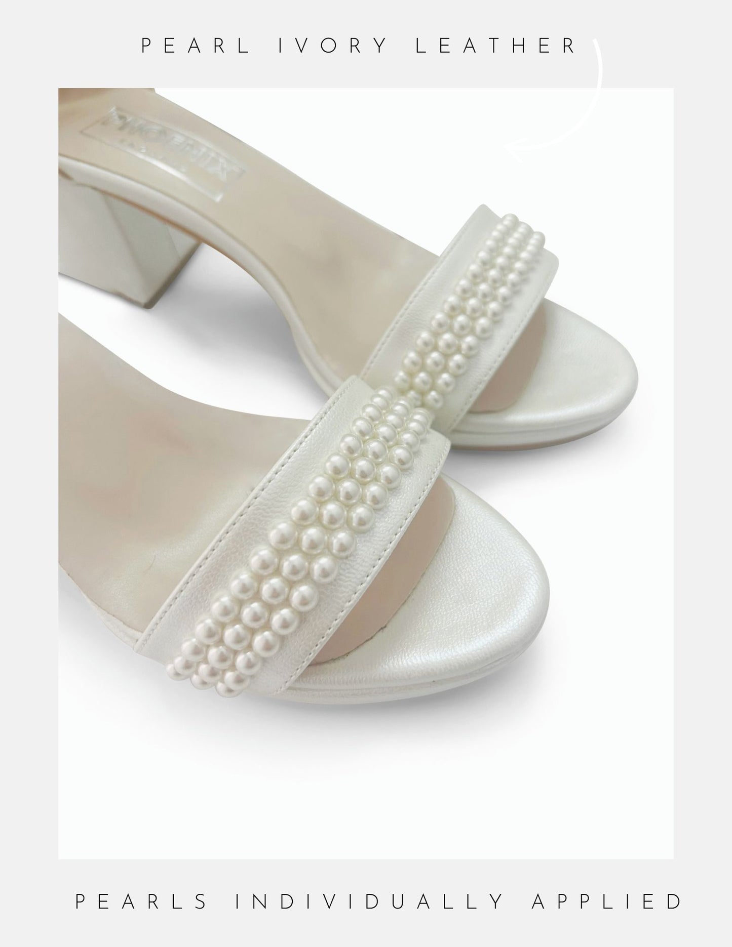 Seraphina Pearl Low Block Heel Bridal Shoes 3