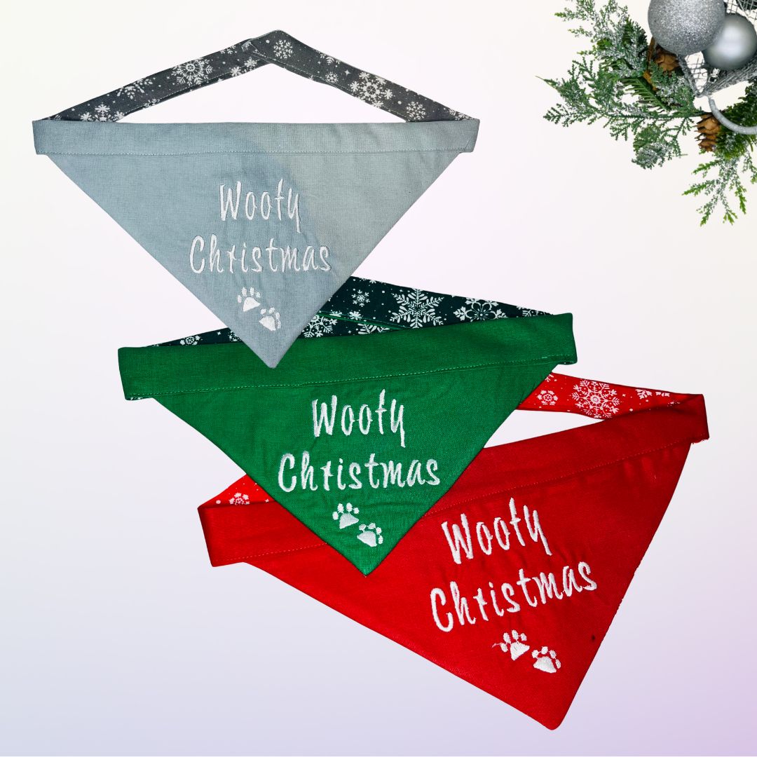 christmas dog bandannas