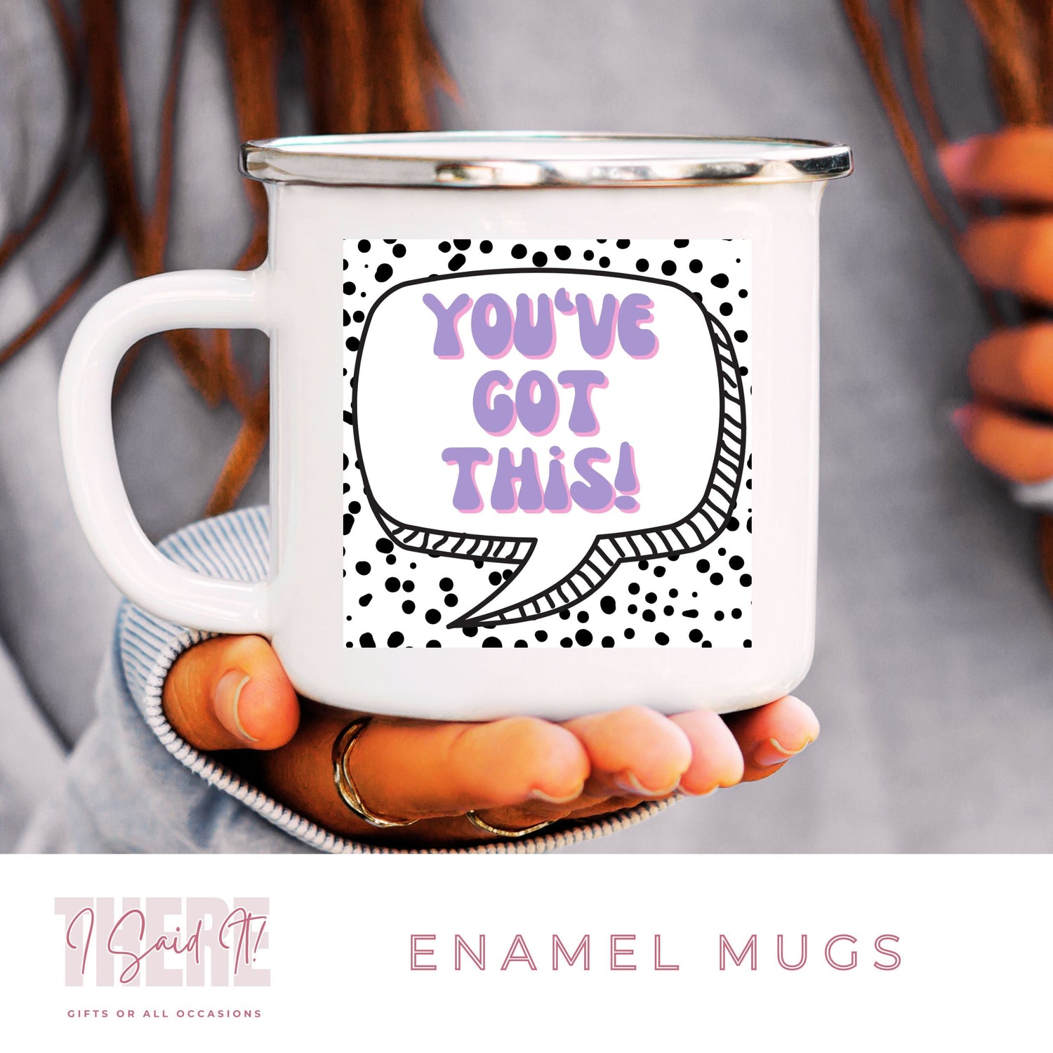 affirmation enamel mug