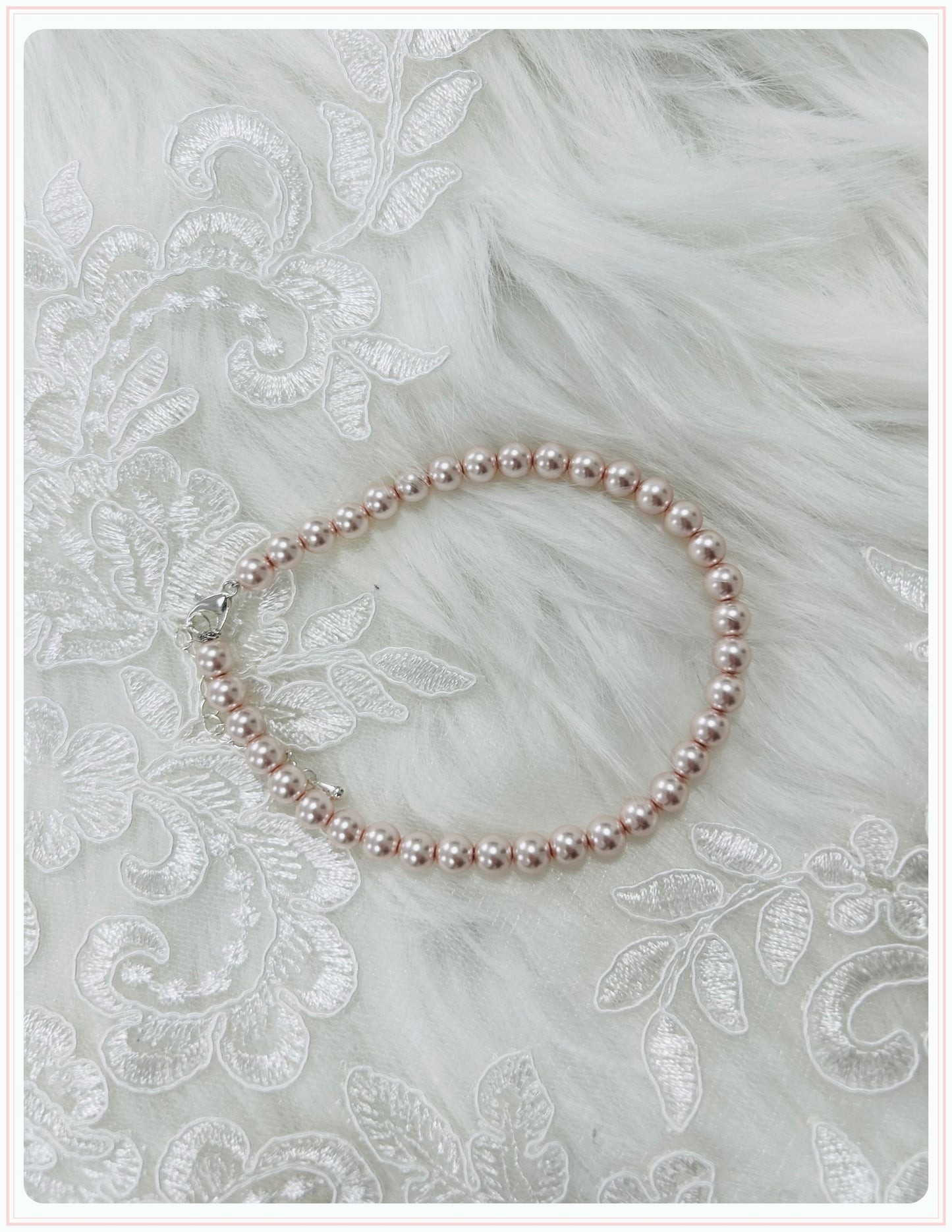 Blush Pink Bridal Shoe Straps