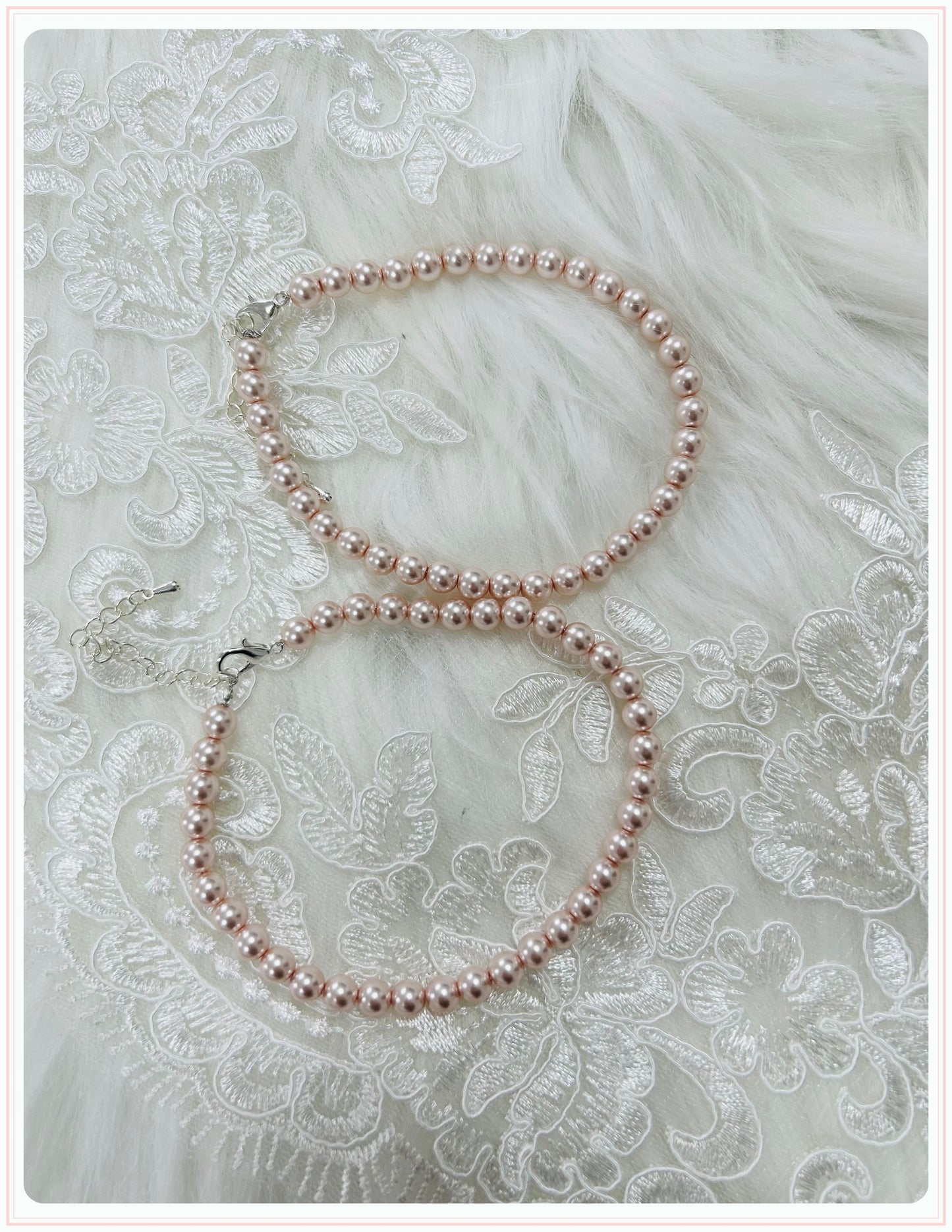 Blush Pink Bridal Shoe Straps