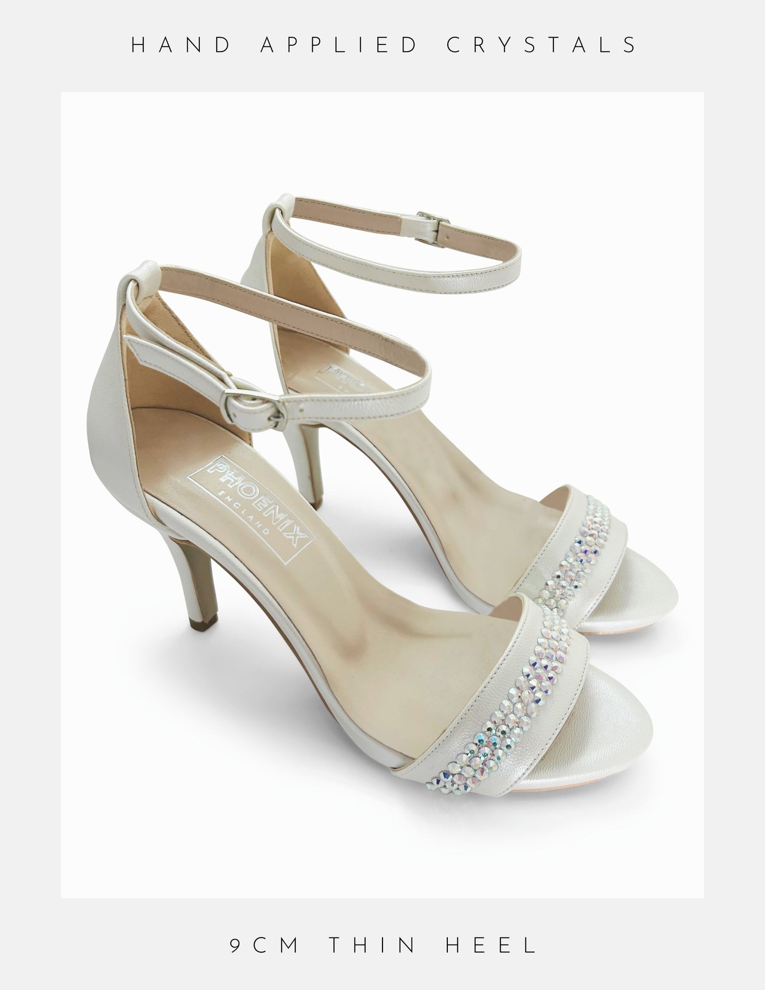 Cassie Crystal Open Toe High Heel Bridal Shoes 2