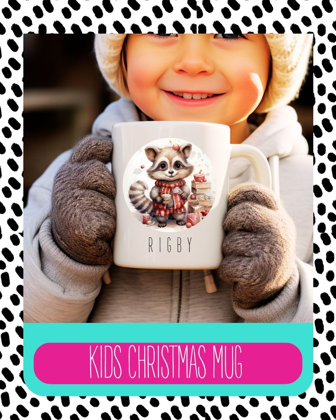 Christmas Raccoon Coffee Mug