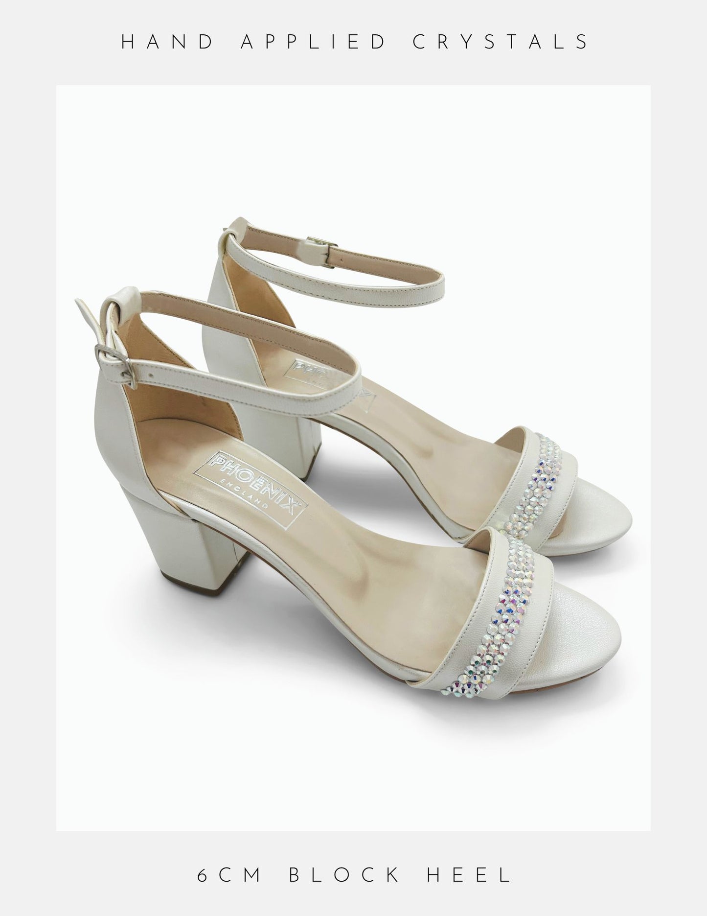 Eva Crystal Low heel Bridal Shoes 2