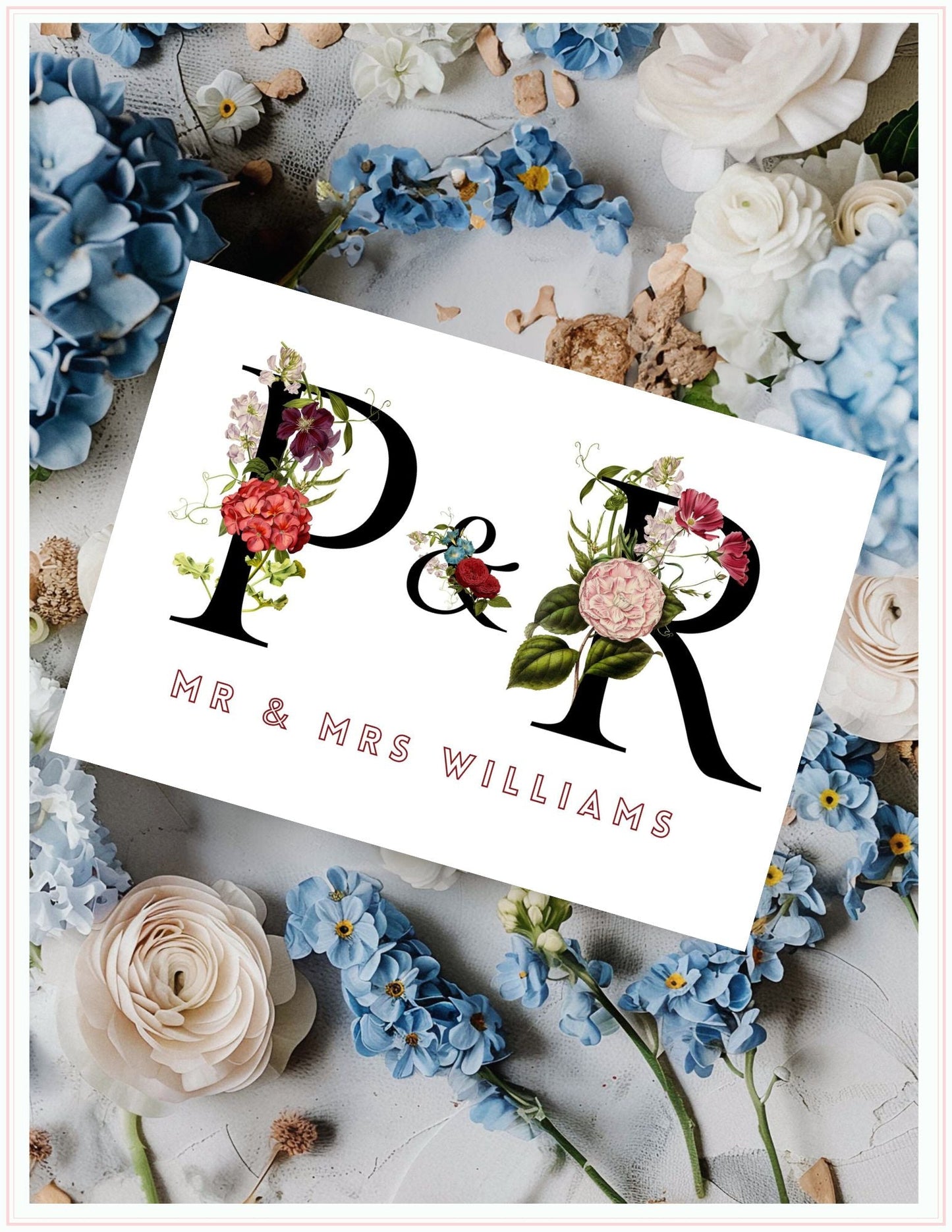 Floral Wedding Card