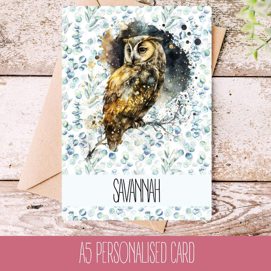 Handmade Owl Card