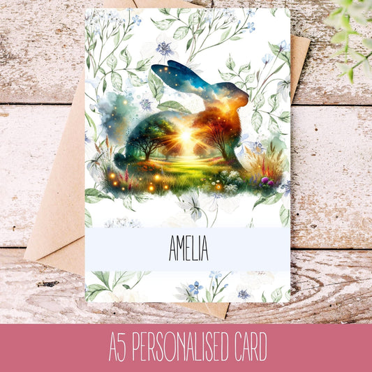 Hare In Nature Greetings Card