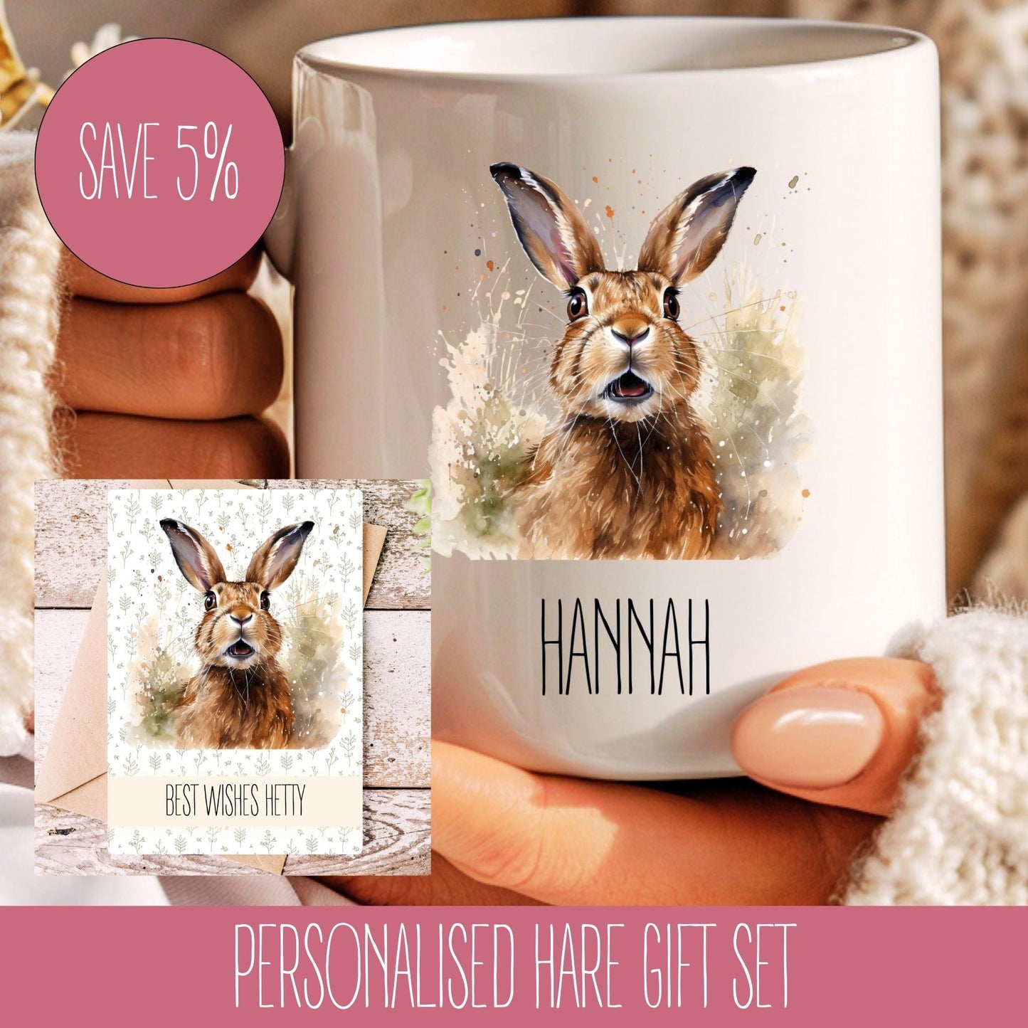 Hare Present For Her Personalised