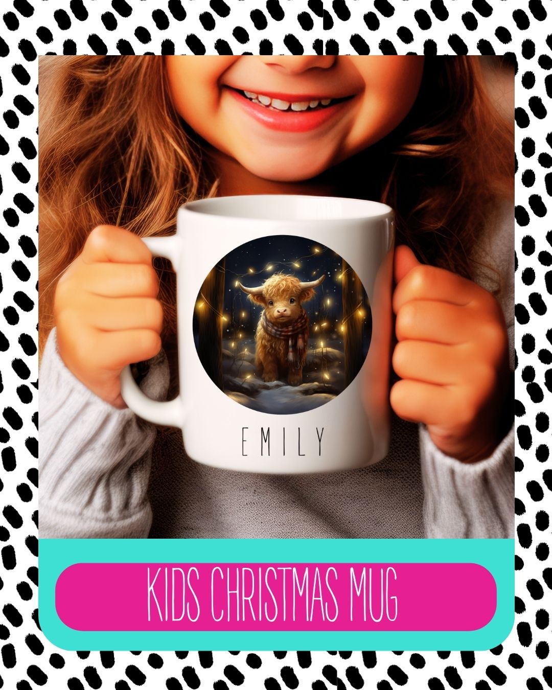 Highland Cow Christmas Mug